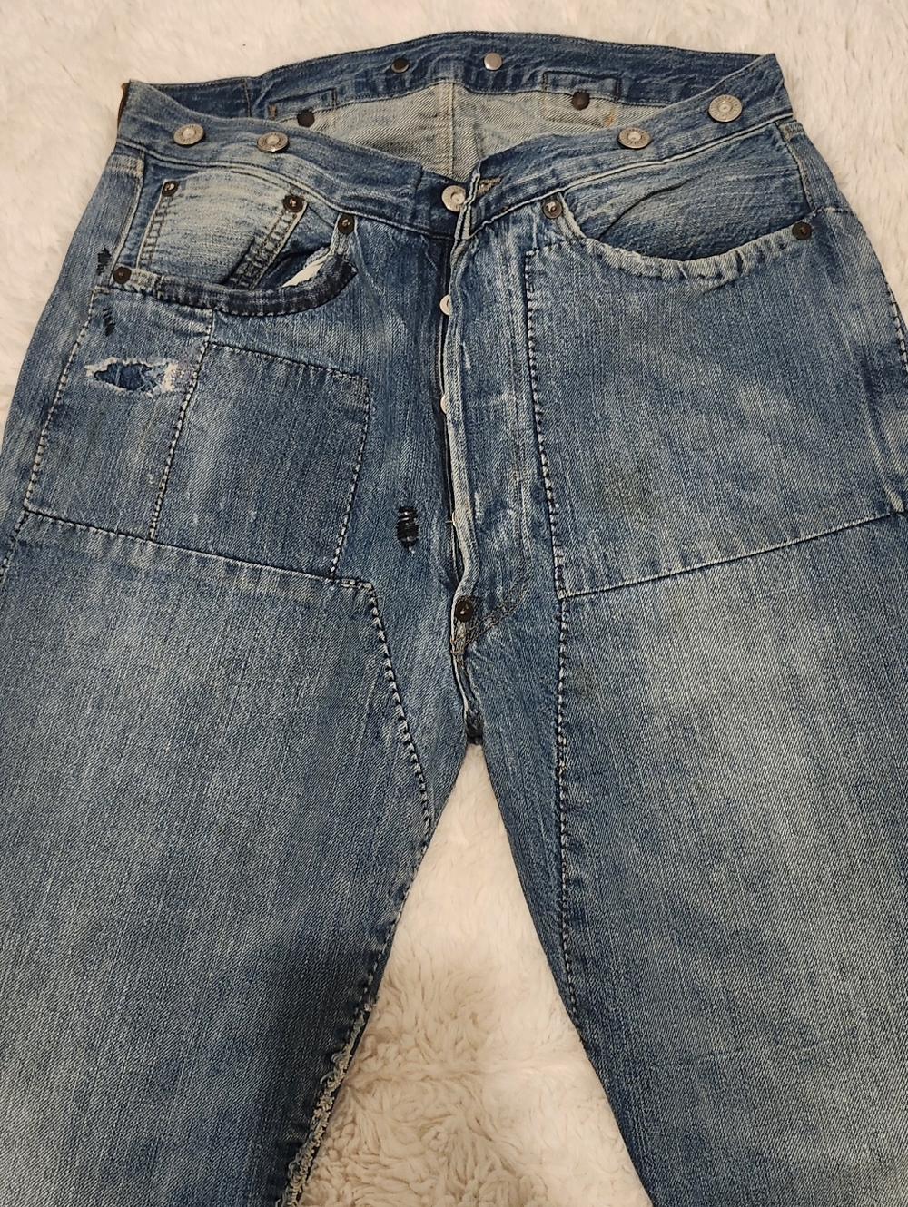 Levis Vintage Clothing LVC 1890 501 Bandit Selvedge Jeans - Picture 2 of 5